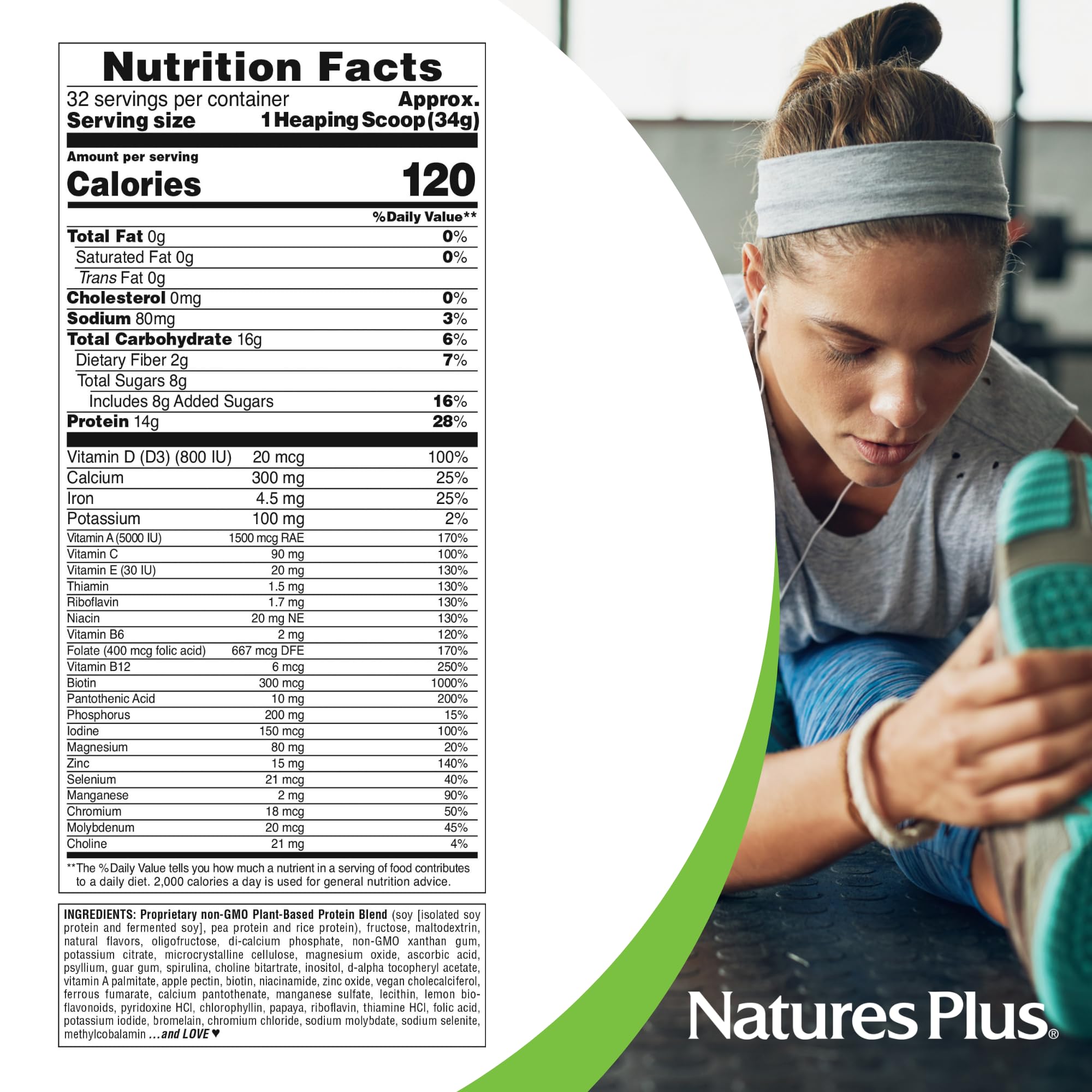 SPIRU-TEIN tri-blend protein ingredients: rice, soy, and pea.