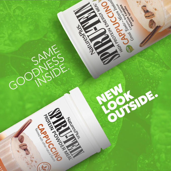 Smooth cappuccino shake poured into a glass for a quick meal replacement.