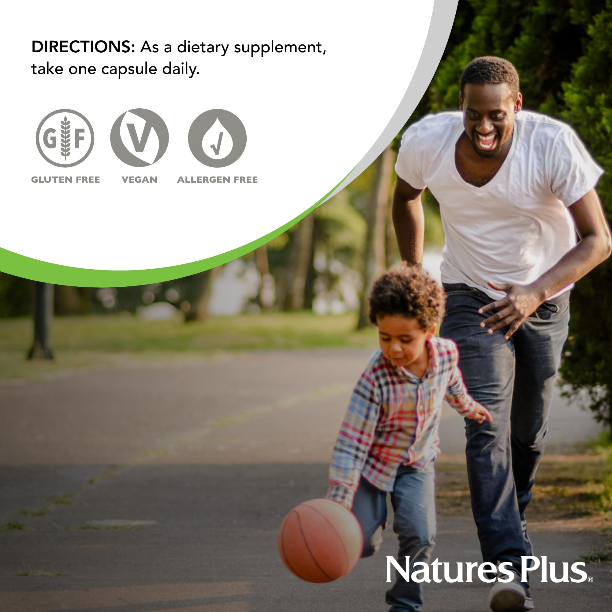 NaturesPlus Super B50-60 one capsule daily usage suggestion.
