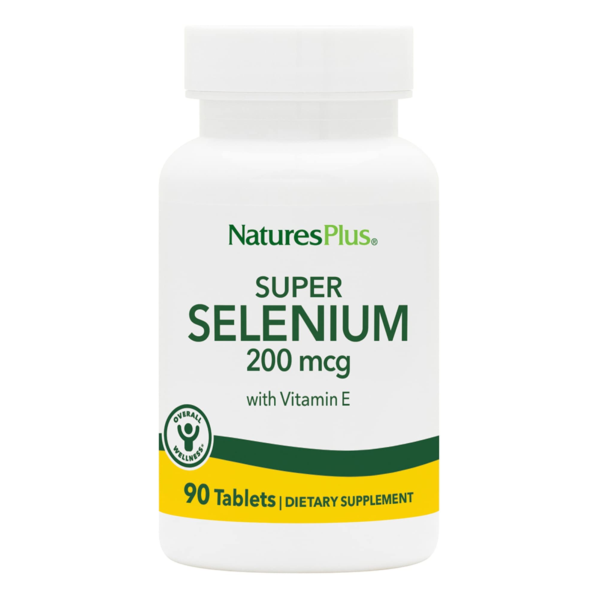 NaturesPlus Super Selenium bottle front with capsules for antioxidant support
