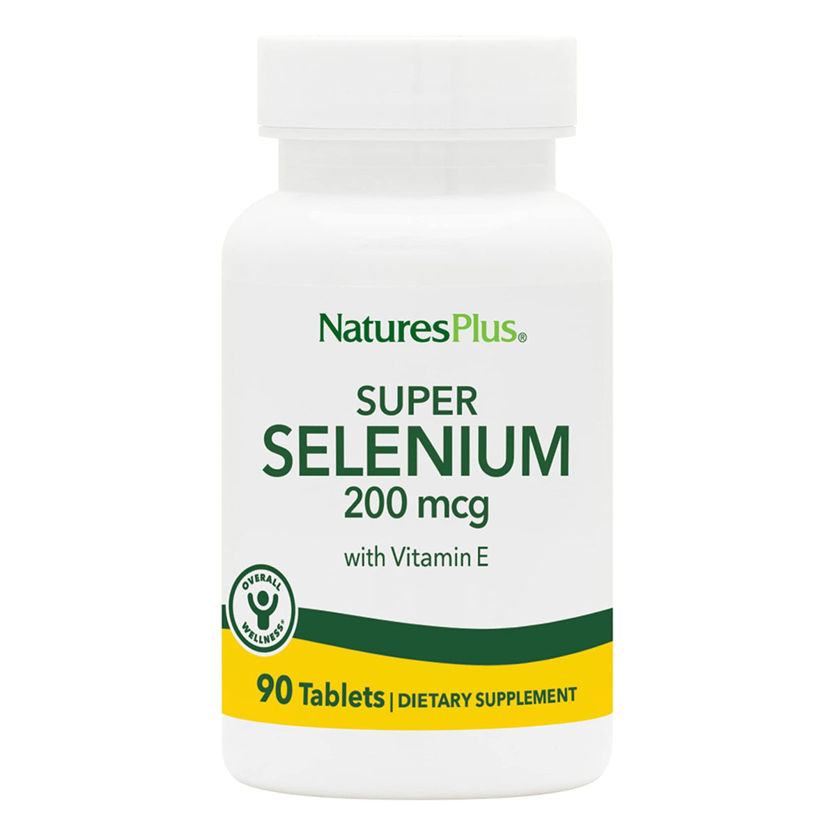 NaturesPlus Super Selenium bottle front with capsules for antioxidant support