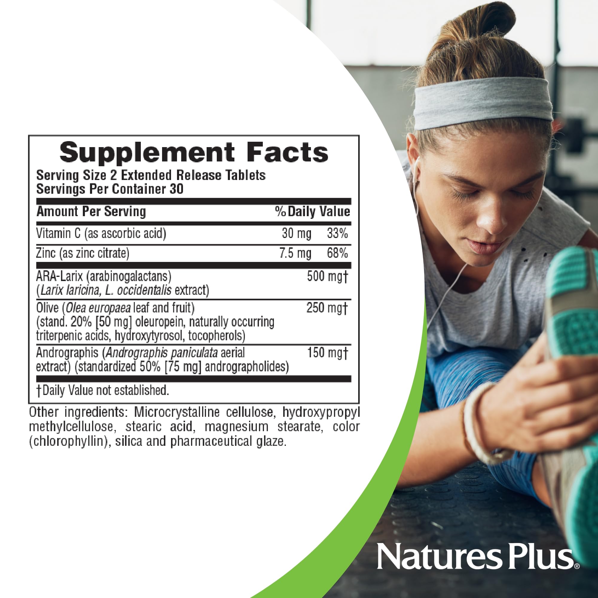 NaturesPlus Tri Immune andrographis extract image underscores herbal components.