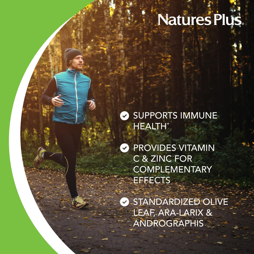 NaturesPlus Tri Immune arabinogalactans detail shows plant-based immune-supporting fibers.