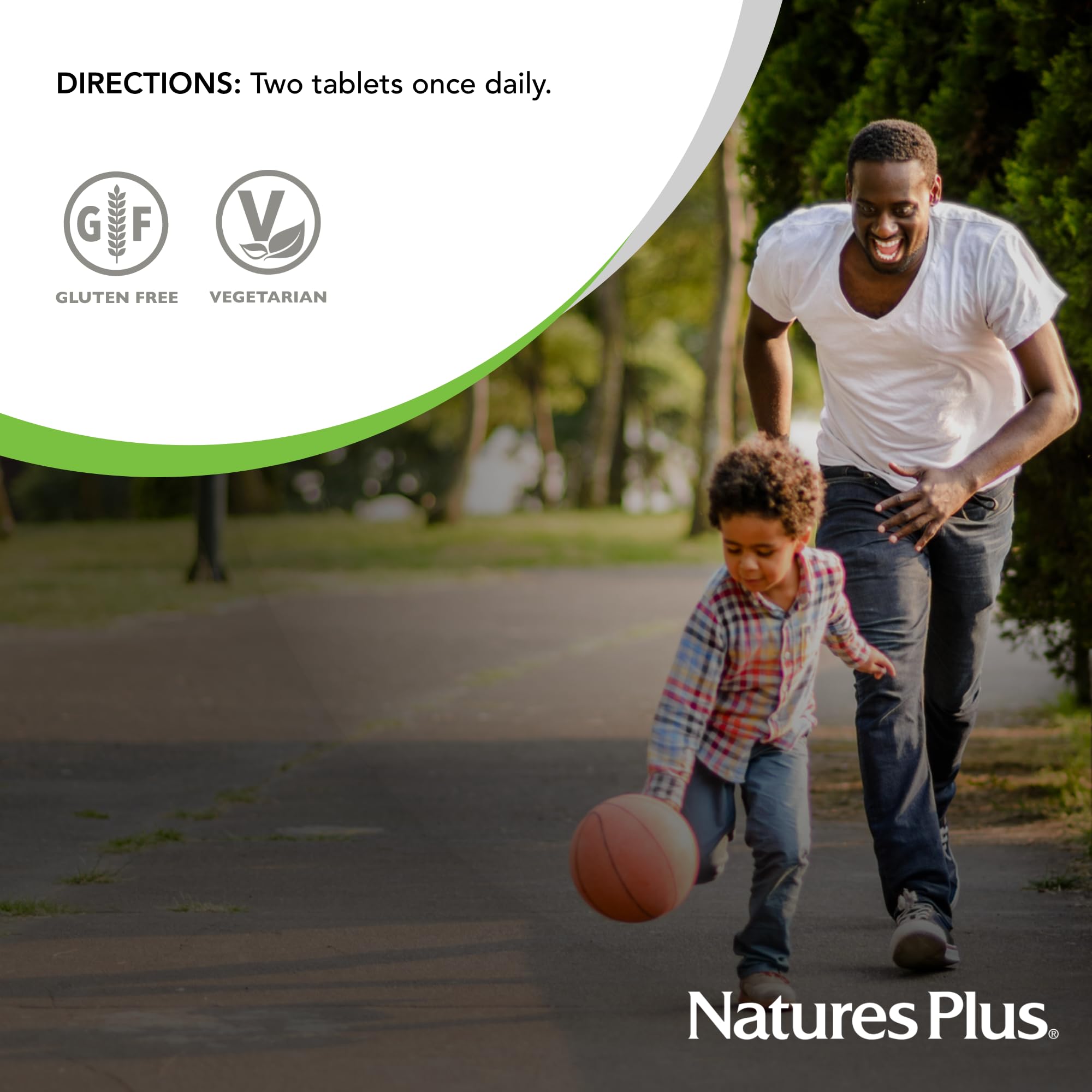 NaturesPlus Tri Immune vitamin C zinc label communicates added nutrients for everyday wellness.