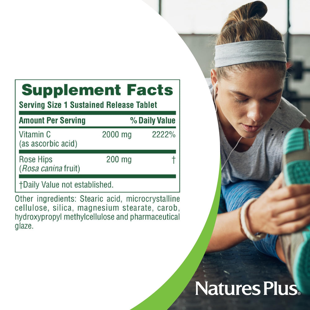 NaturesPlus Ultra-C on shelf highlighting gluten-free and vegetarian notes.
