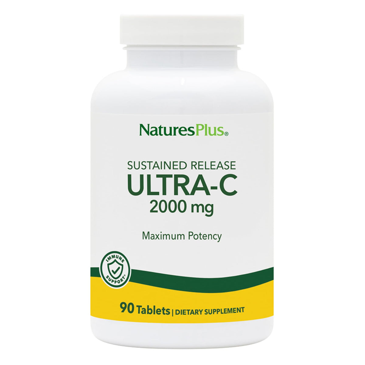 NaturesPlus Ultra-C 2000 mg bottle front view highlighting sustained-release vitamin C
