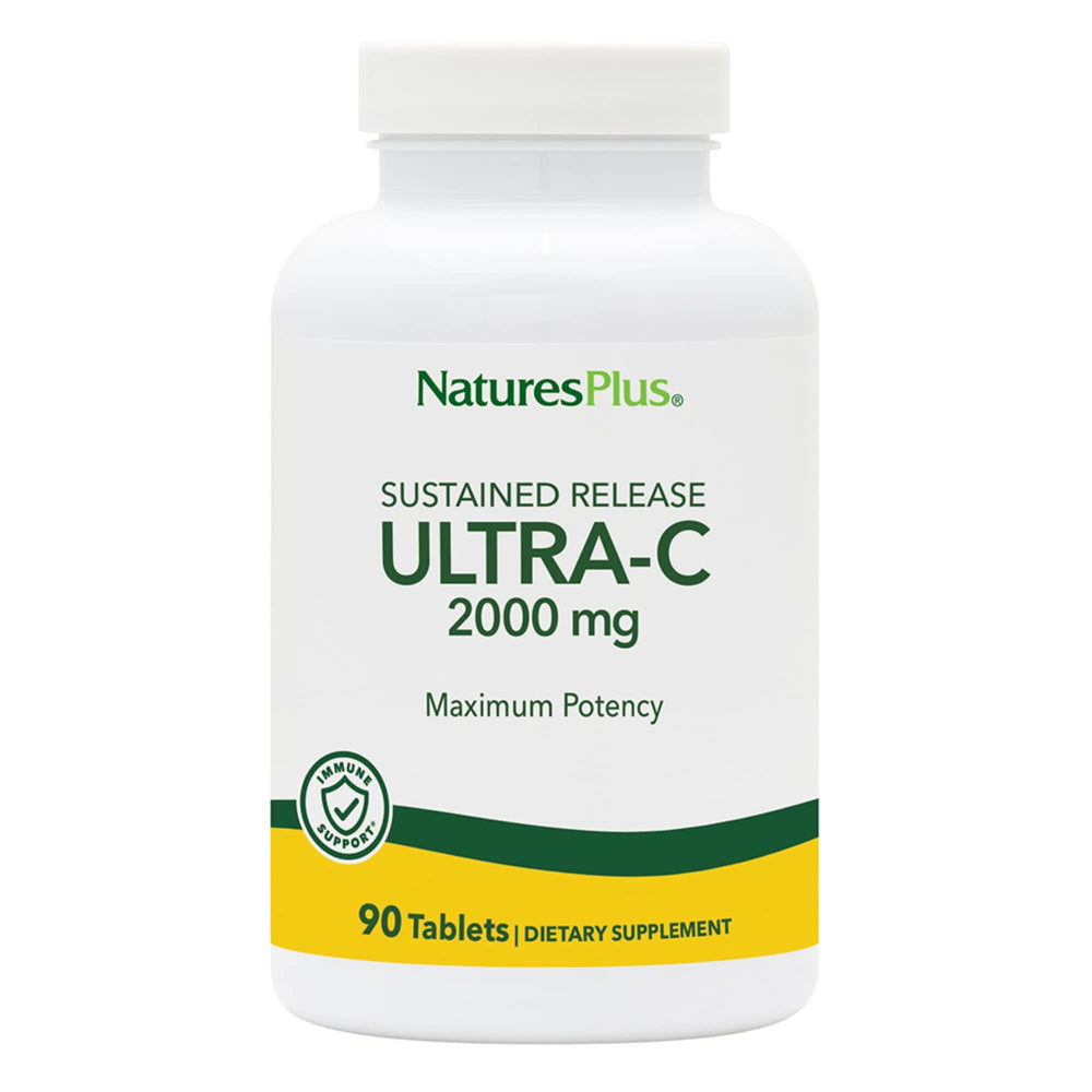 NaturesPlus Ultra C with Rose HIPS bottle front showing high potency immunity support