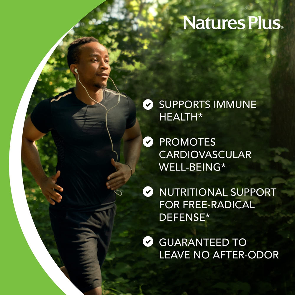 NaturesPlus Ultra Garlite sustained-release design for steady daily release.
