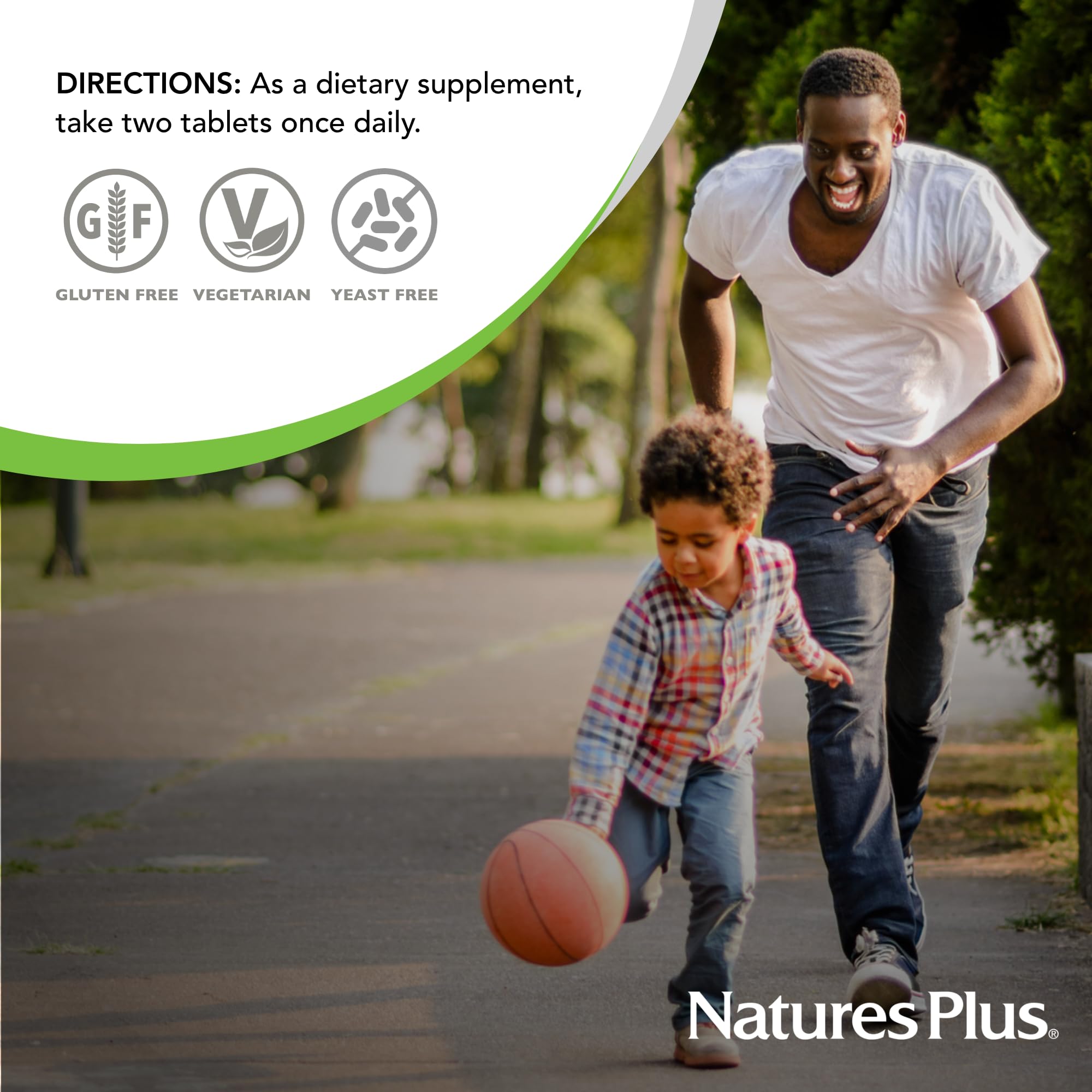 NaturesPlus Ultra Hair box on shelf emphasizes gluten-free formula and quality.