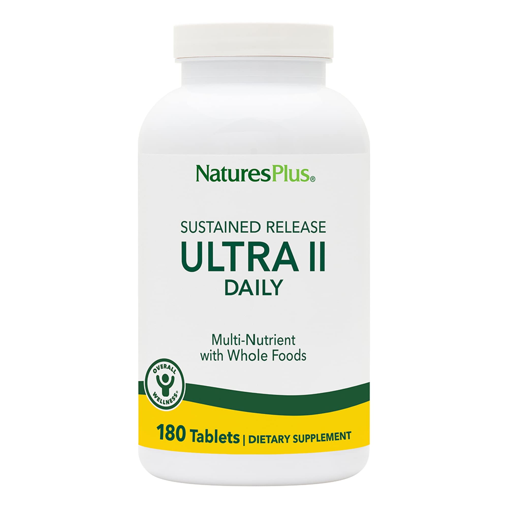 NaturesPlus Ultra II Daily bottle front displays a complete daily multivitamin for energy support.