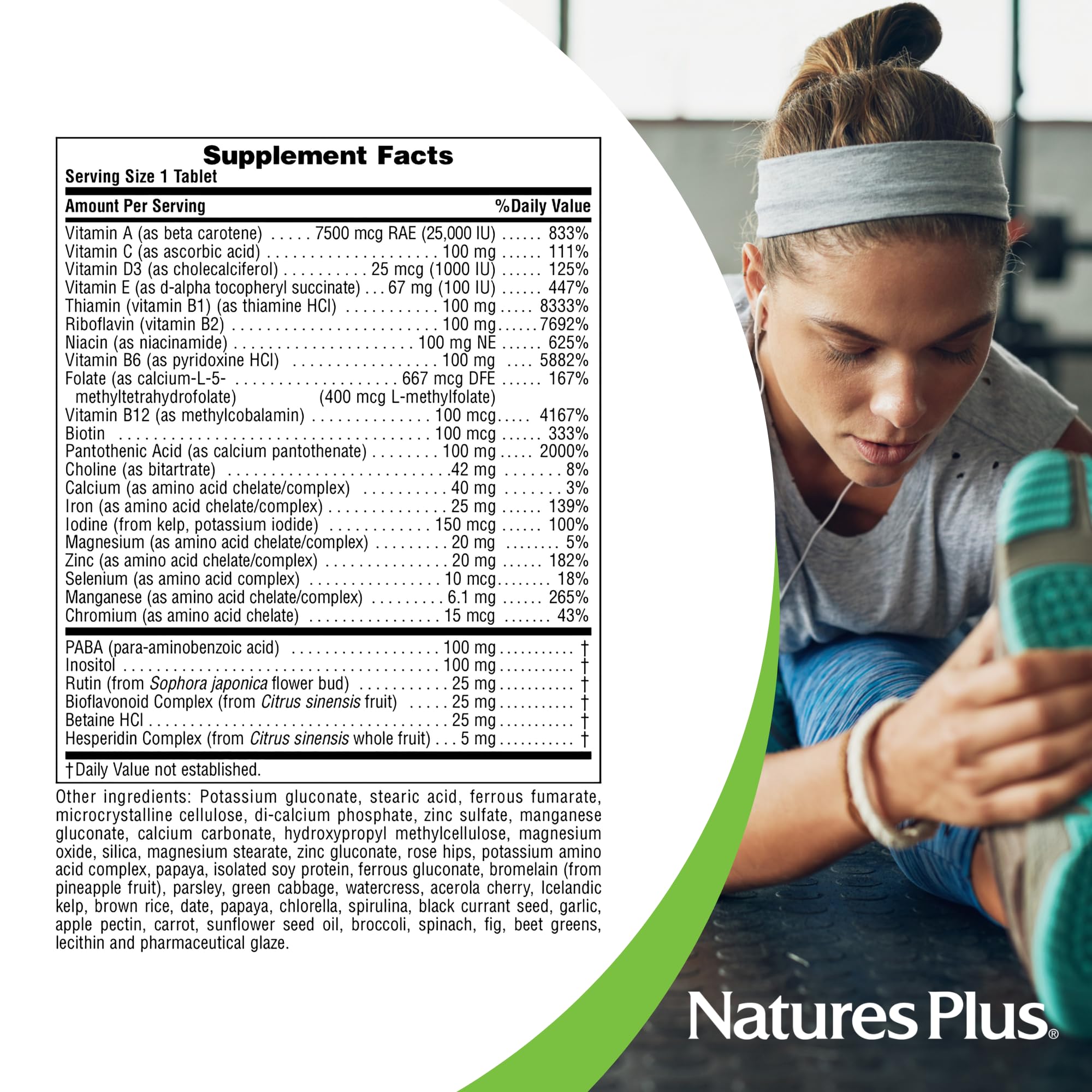 NaturesPlus Ultra II Daily supplement pour demonstrates convenient one-a-day use