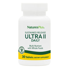 Nature's Plus Ultra II packaging showcases trusted daily nutrient support.