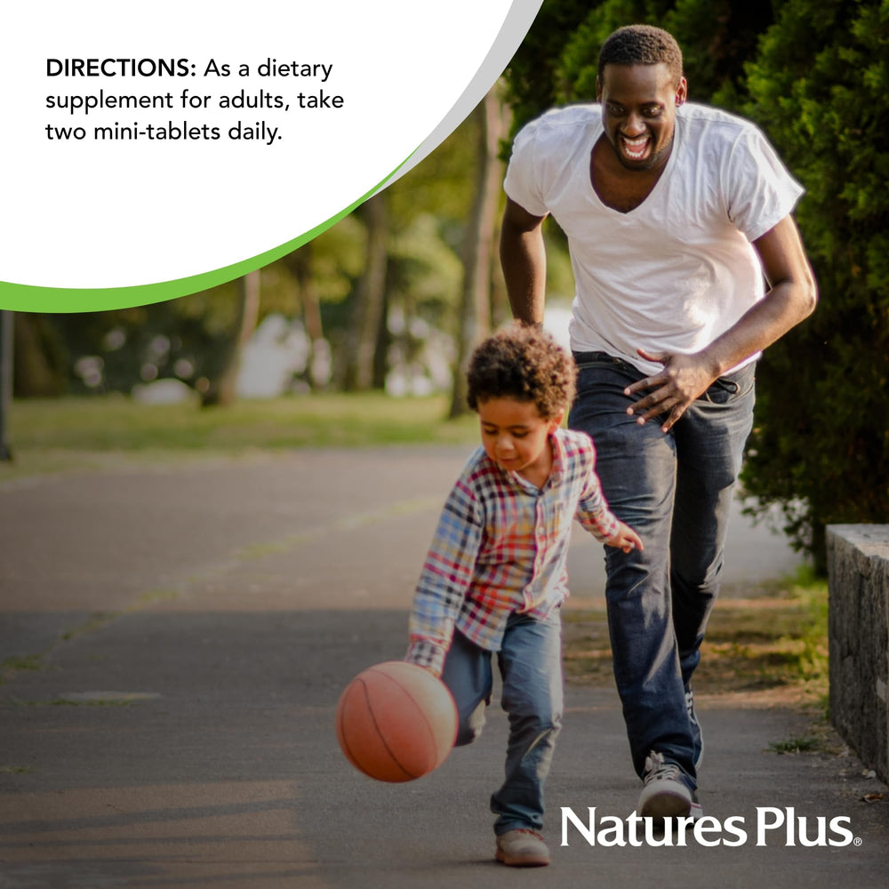 Gluten-free seal on NaturesPlus packaging signaling safe ingredients.