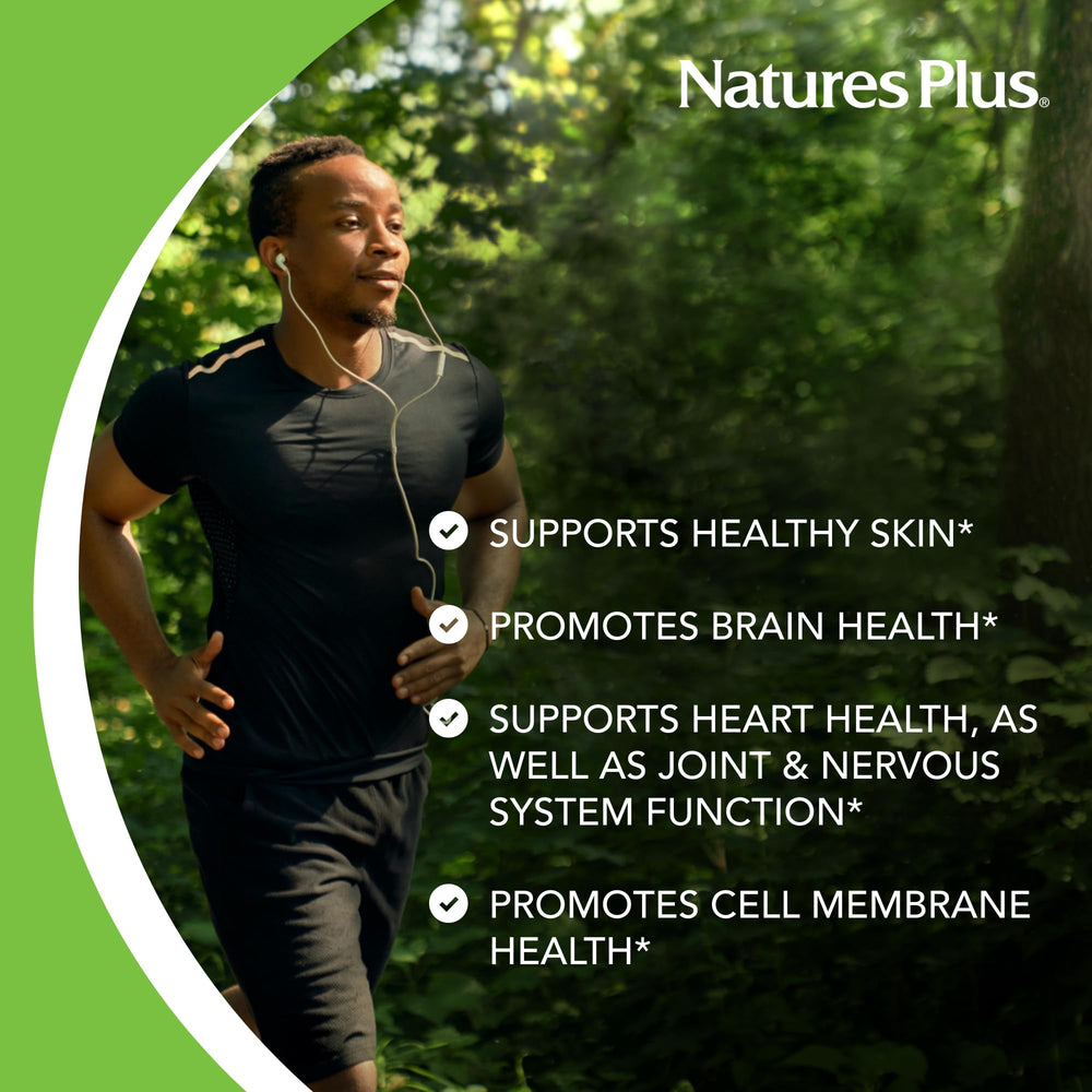NaturesPlus Ultra Omega 3 6 9 borage oil capsules showing gel texture