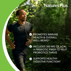 NaturesPlus Ultra Probiotics acai ingredient close-up illustrating prebiotic support