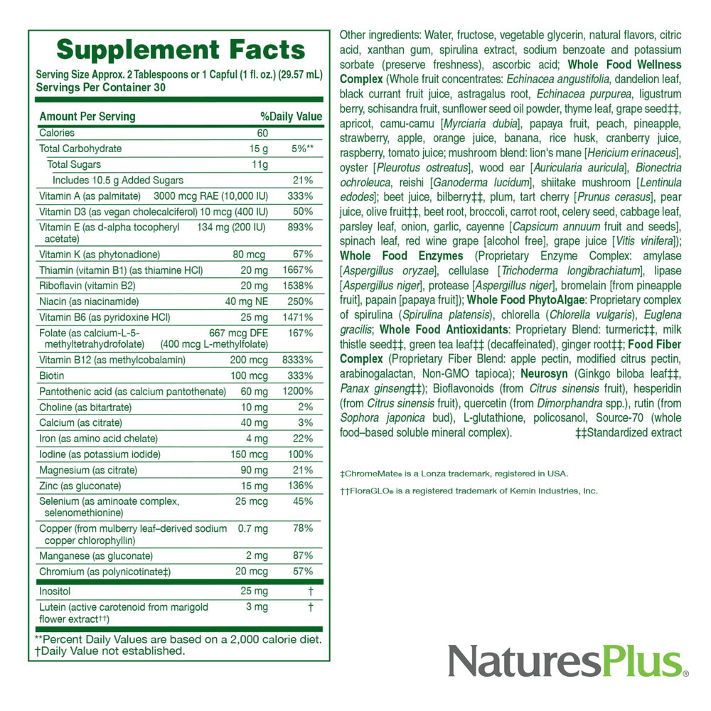 NaturesPlus Ultra Source of Life bottle emphasizes lutein for eye health