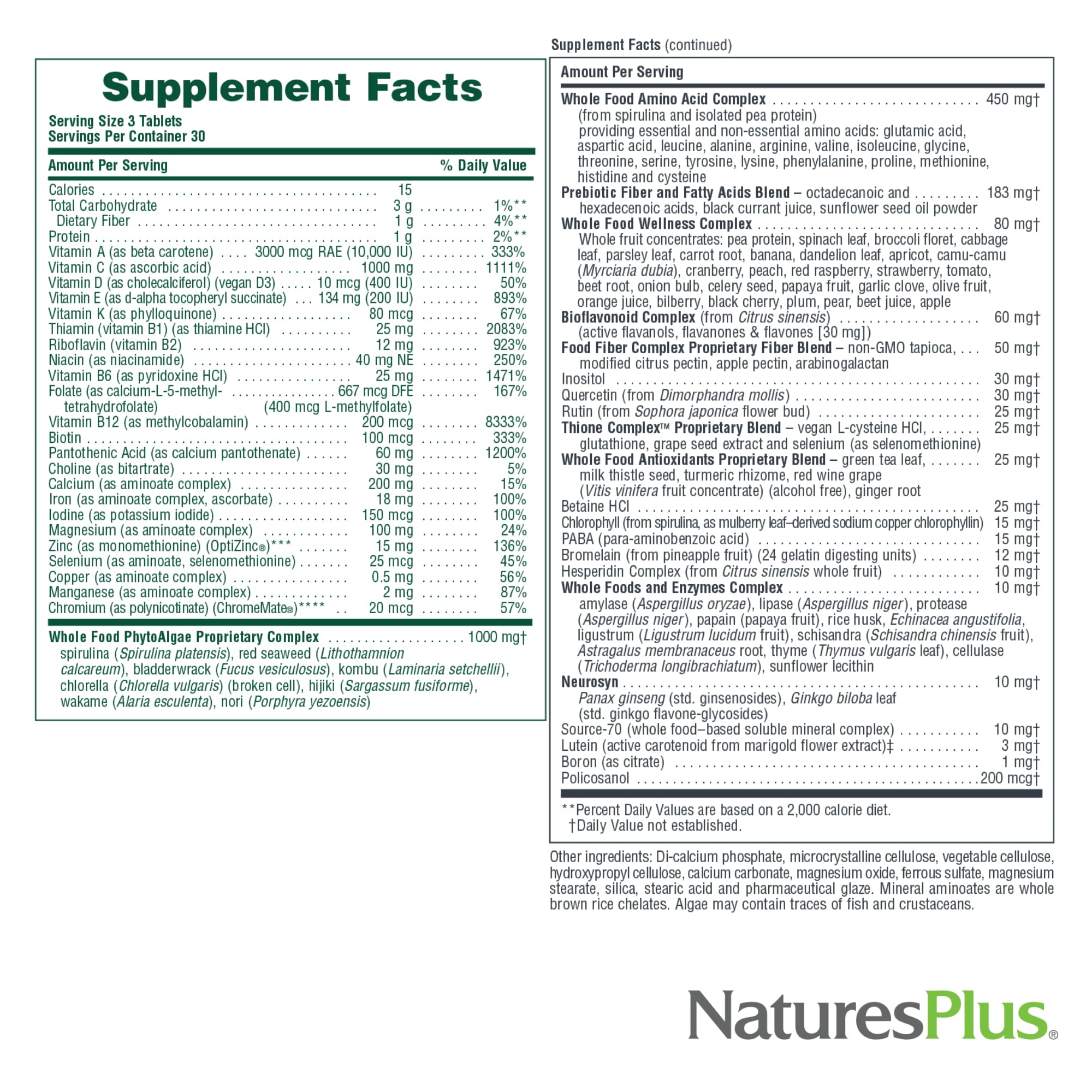 Nature's Plus Ultra Source of Life bottle on counter for daily use.