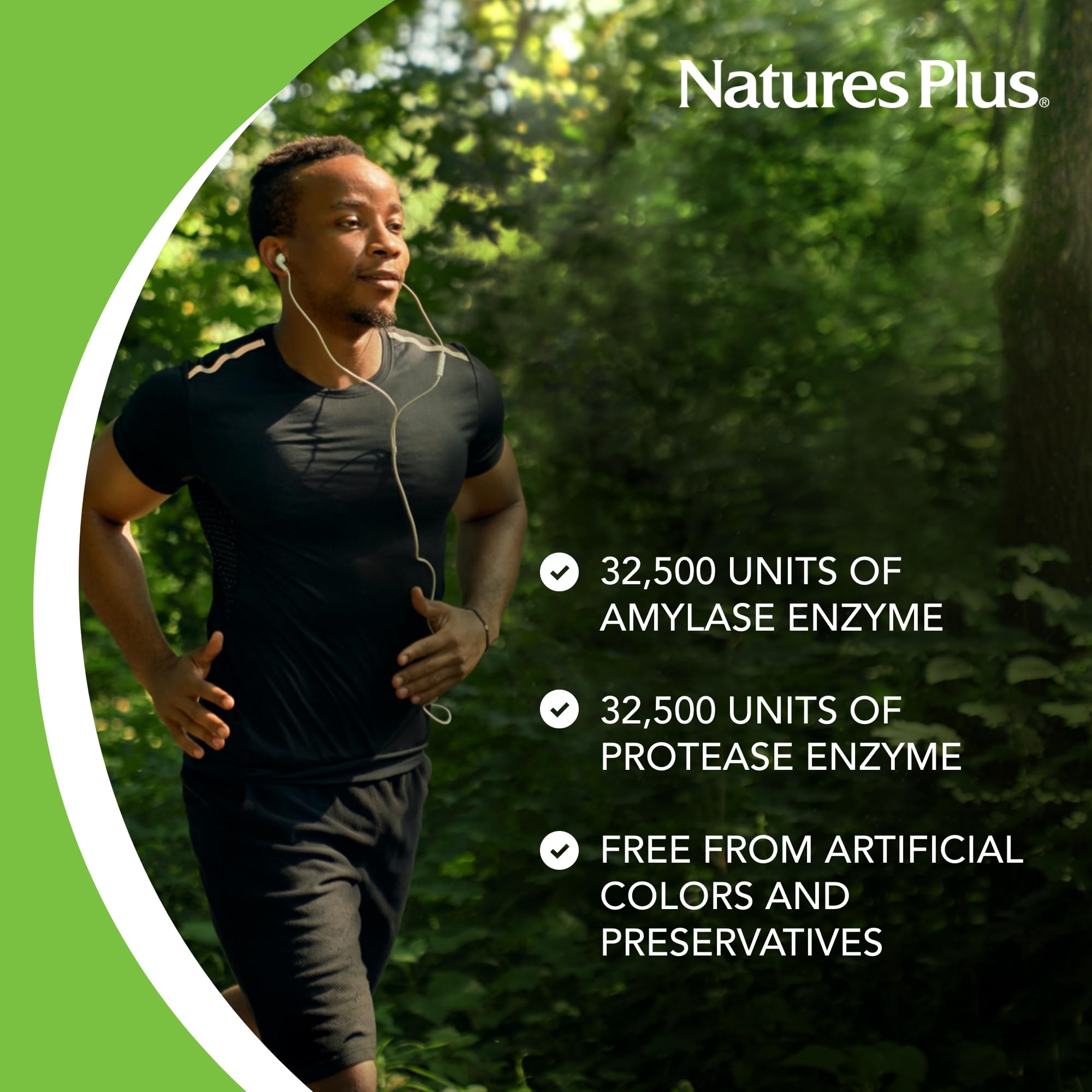 Ultra-Zyme gluten-free labeling highlights purity and safe ingredients.