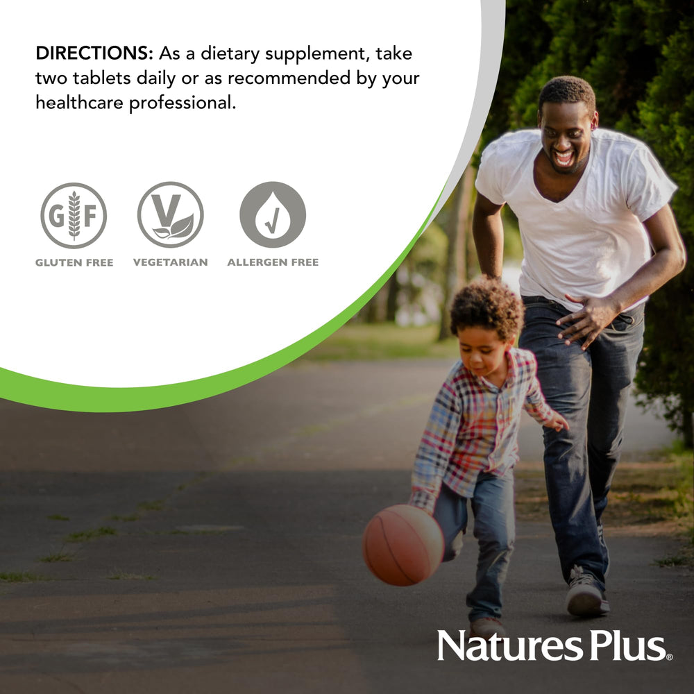 NaturesPlus vegetarian tablets 60-serving package ready for routine use