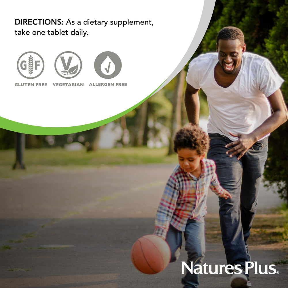 NaturesPlus vegetarian vitamin D3 tablet as a plant-based daily option.