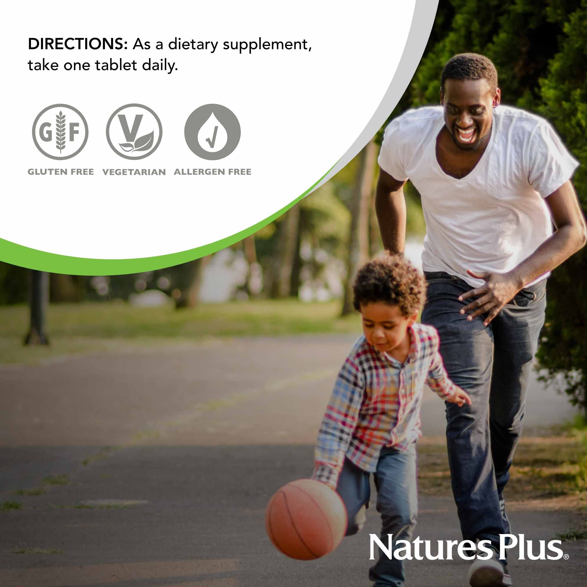 NaturesPlus Vitamin A Palmitate back-of-bottle details emphasize quality.