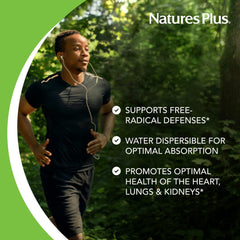 NaturesPlus Vitamin A Palmitate bottle with lemon grass oil note.