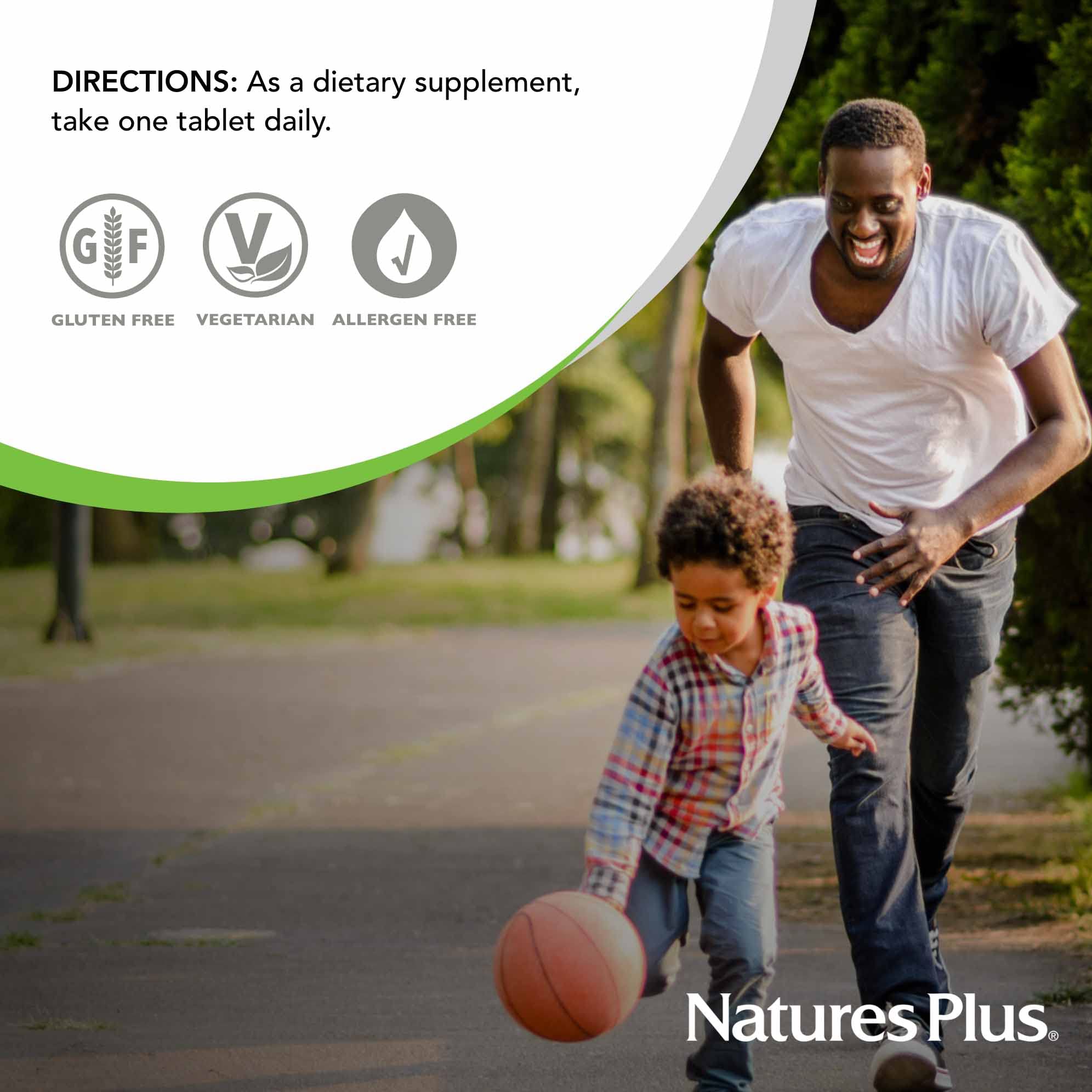 Gluten-free label on NaturesPlus Vitamin B2 packaging