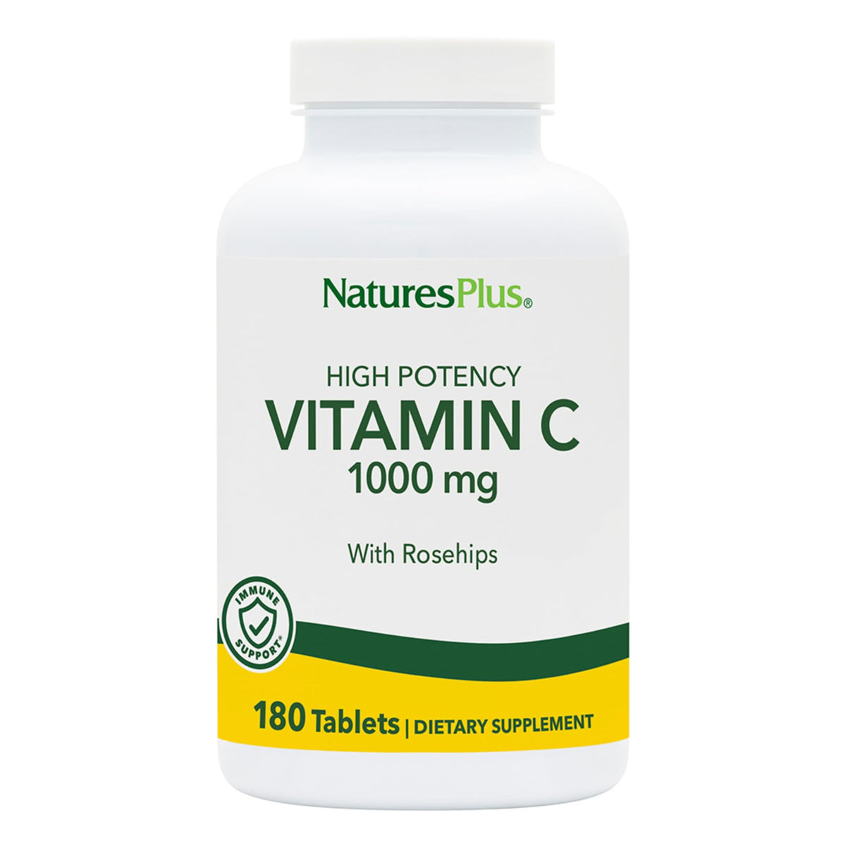 NaturesPlus Vitamin C with Rose Hips 1000 mg tablet ideal for daily vitamin routines