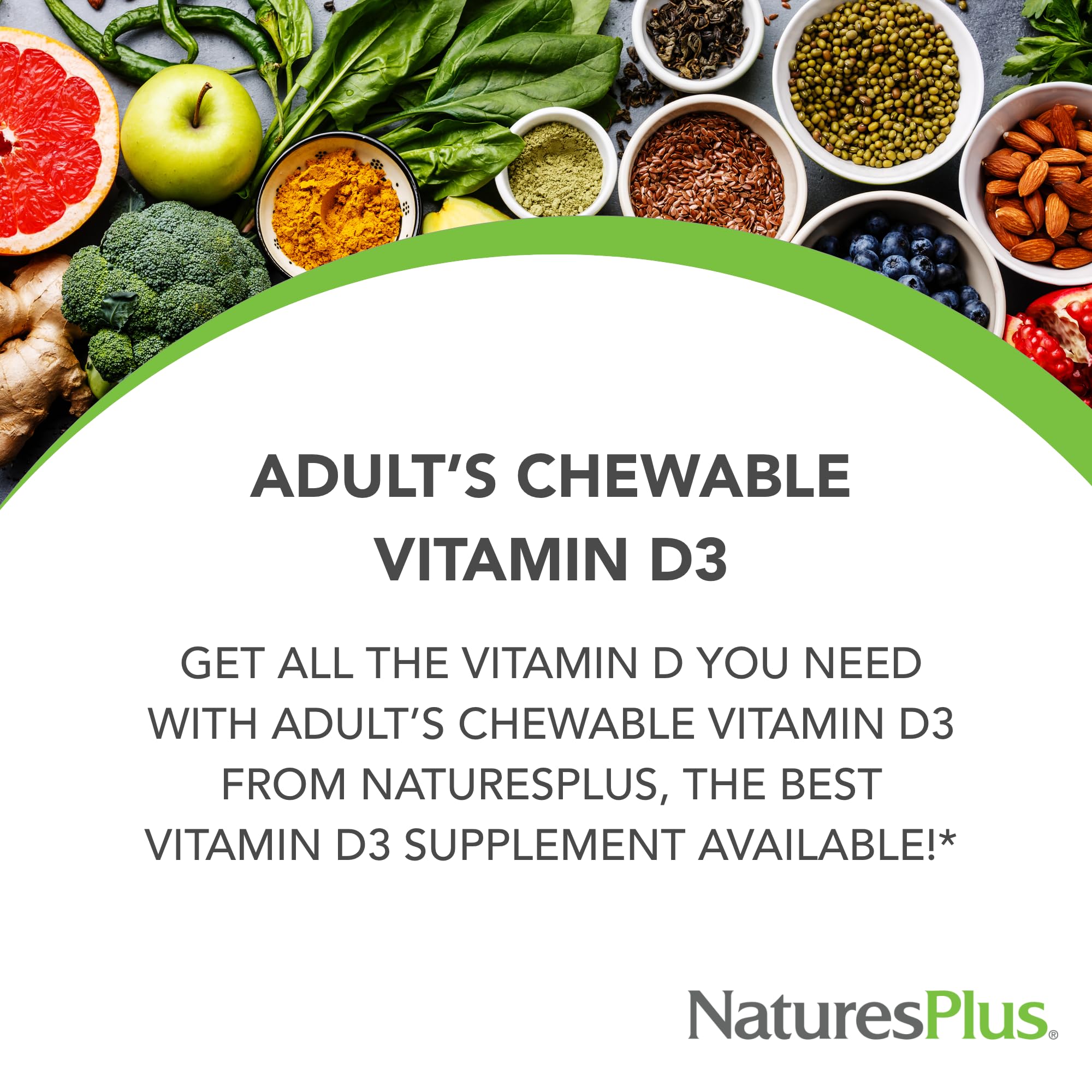NaturesPlus Vitamin D3 Maui Berry Burst packaging and design