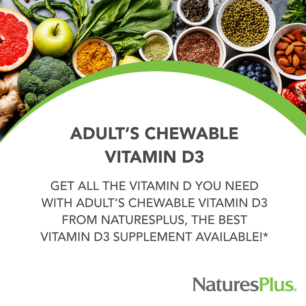 NaturesPlus Vitamin D3 Maui Berry Burst packaging and design