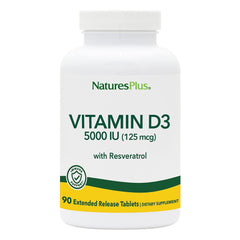 NaturesPlus Vitamin D3 Extended Release bottle shown for daily bone support