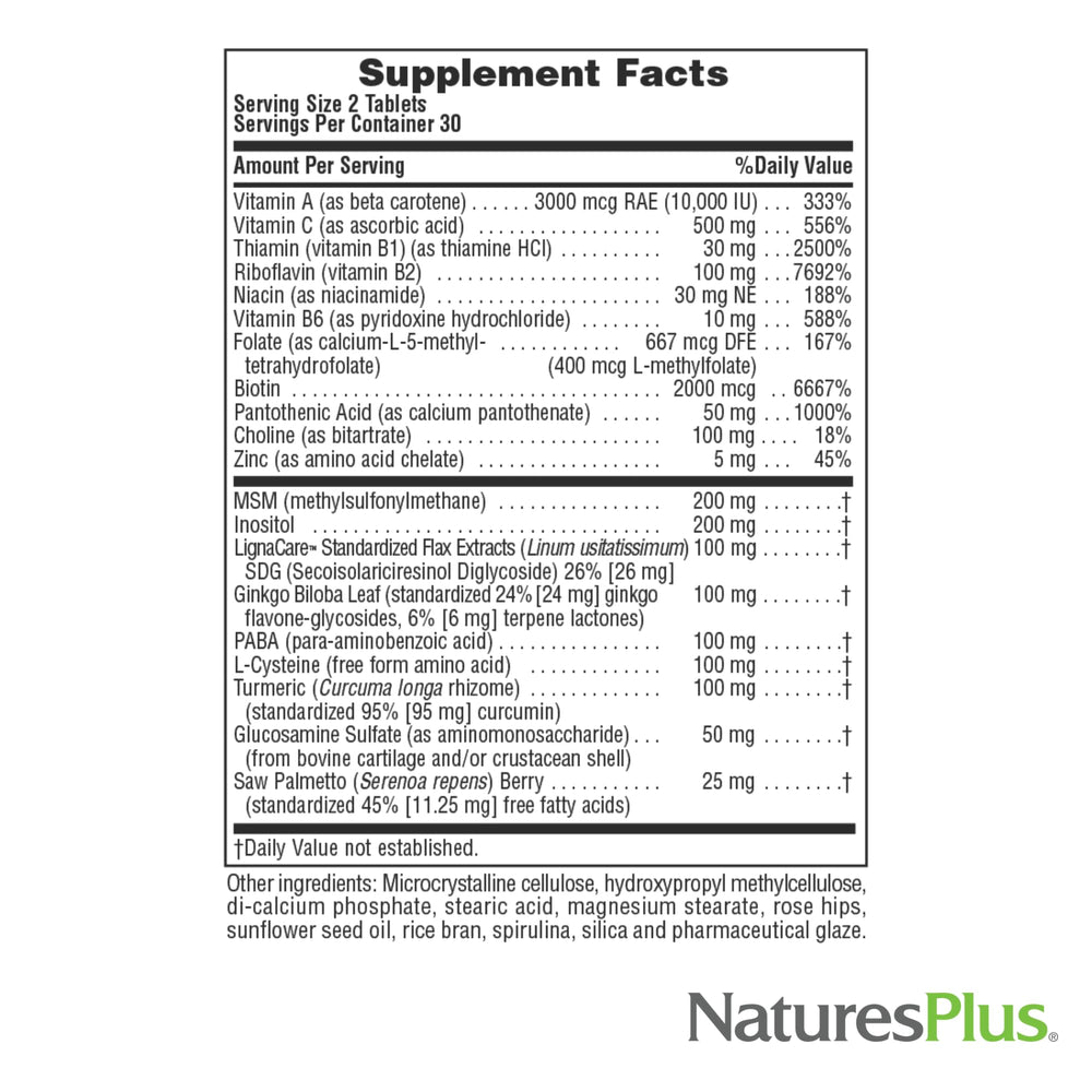 NaturesPlus Womens Ultra Hair Plus tablets pictured in a daily routine setup for consistency