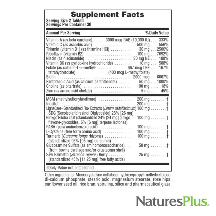NaturesPlus Women's Ultra Hair Plus on a vanity for daily routine use.