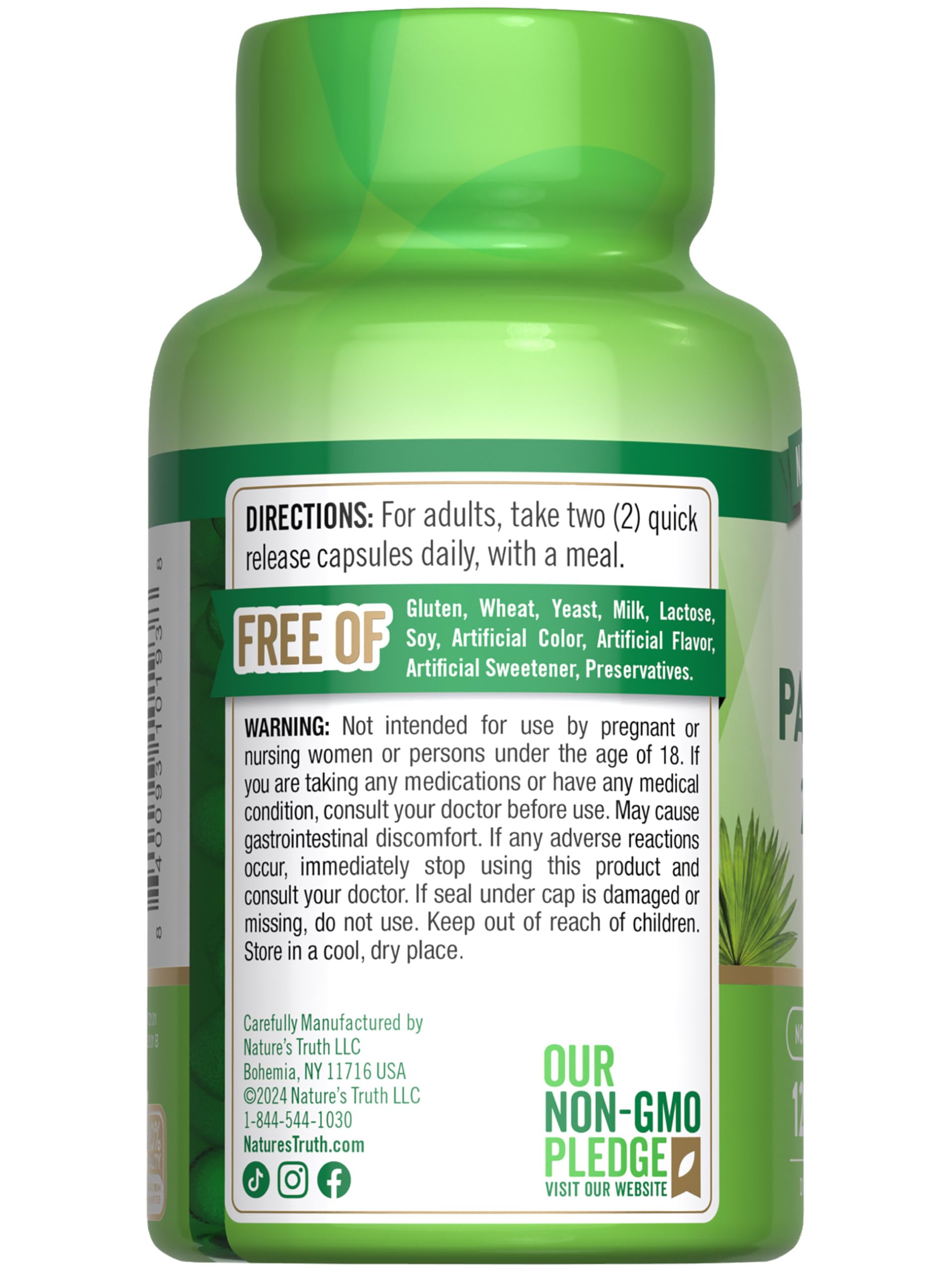 Uso diario con Nature's Truth: cápsulas fáciles de tragar.