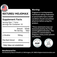 NatureU Pine Bark extract capsules highlighting natural active ingredients