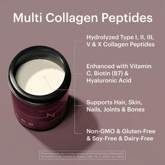 NatureVol collagen powder dissolving in tea for hydration and ease