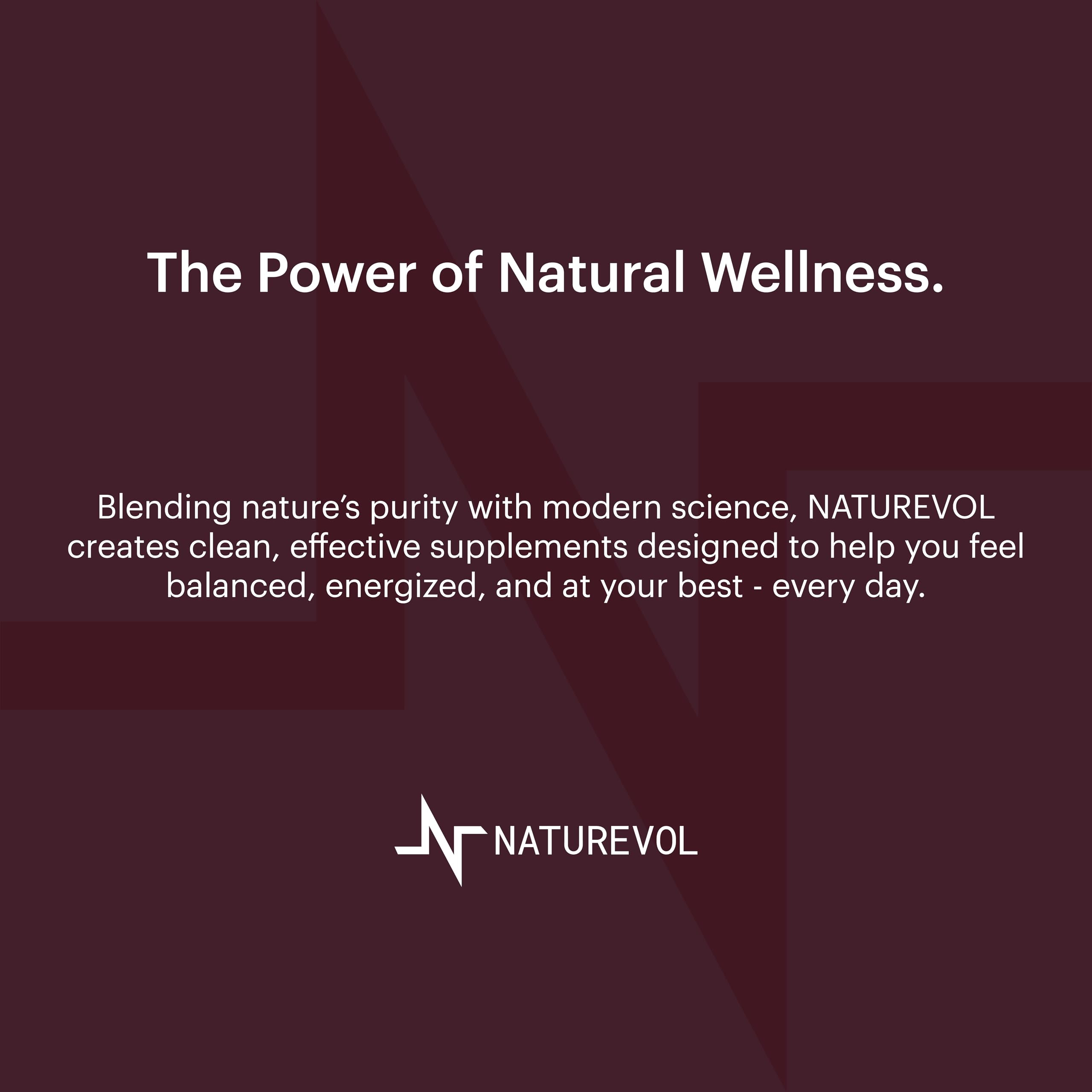 Third-party tested seal and clean ingredient list on NatureVol packaging