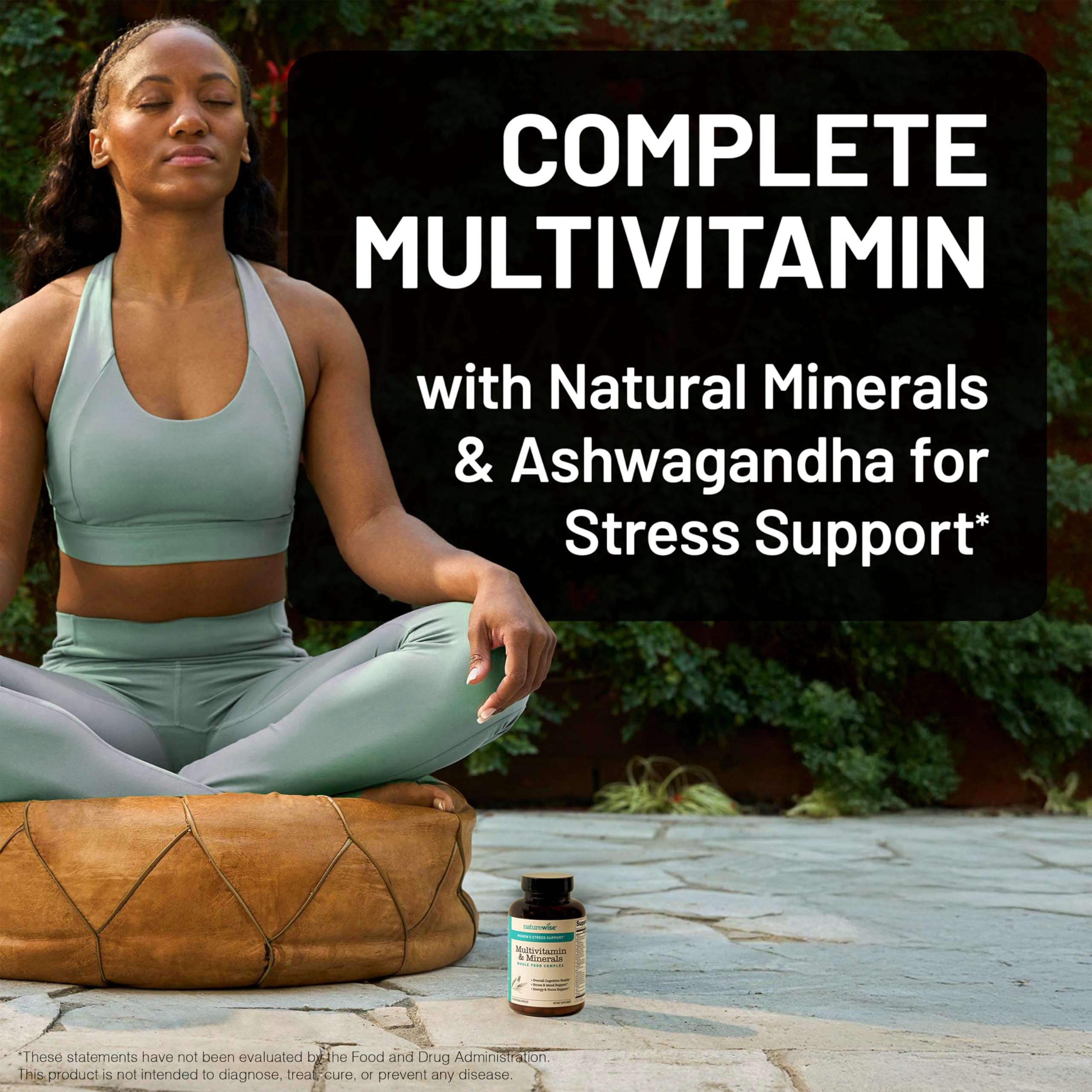 NatureWise Women’s Multivitamin bottle back showing nutrition facts and minerals