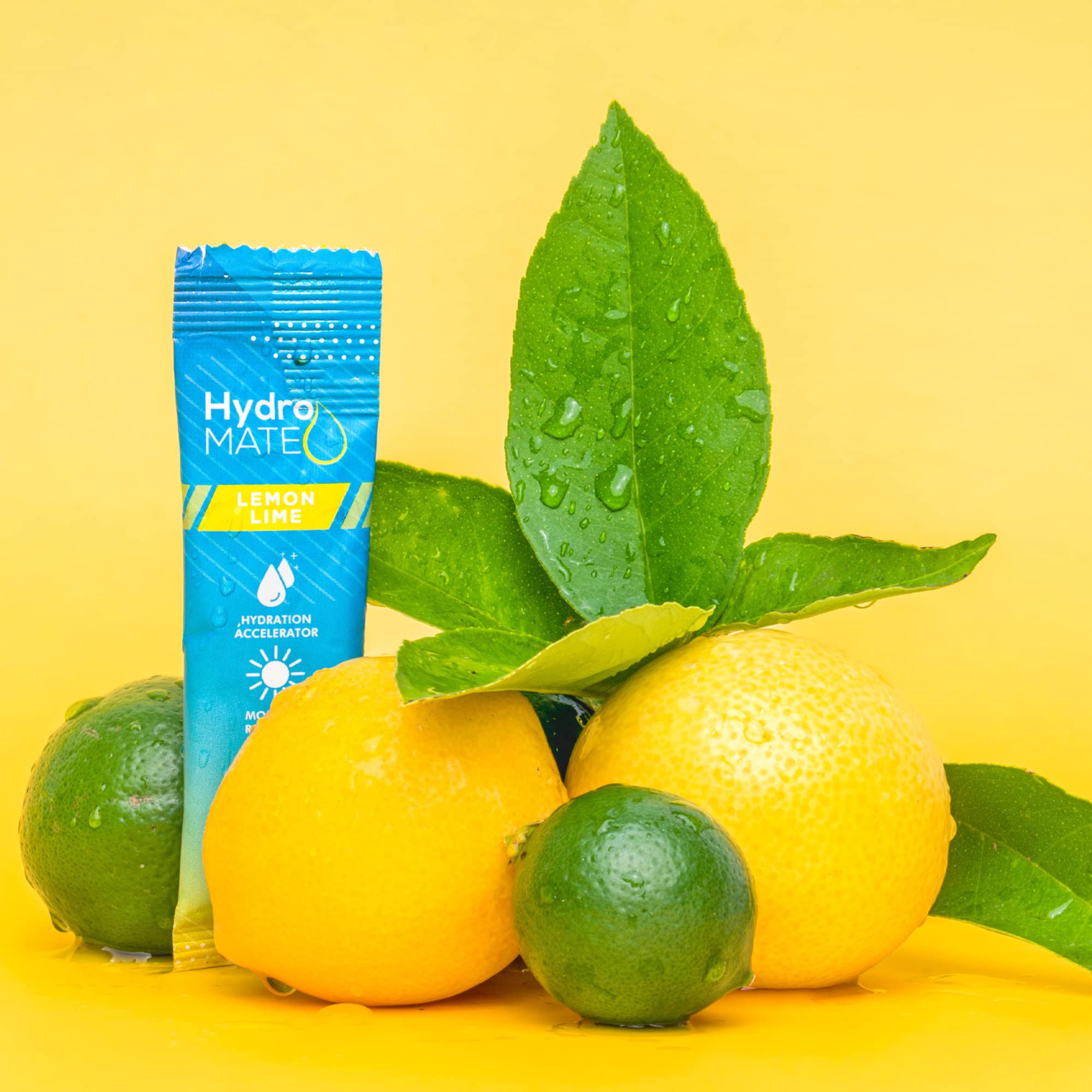 NatureWorks HydroMATE lemon lime packets travel case ready for travel hydration.