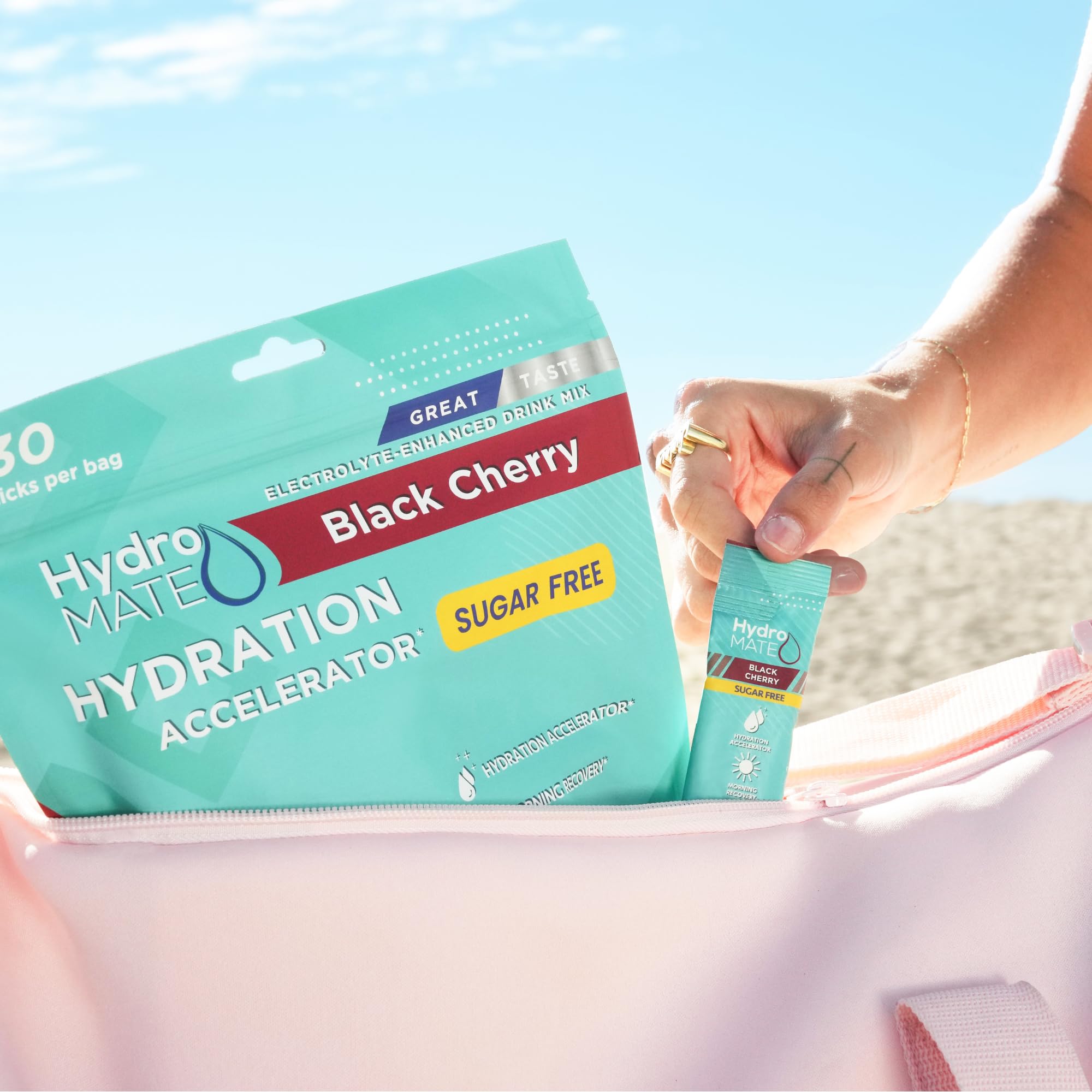 NatureWorks HydroMATE 30-stick month pouch stored easily for family hydration.