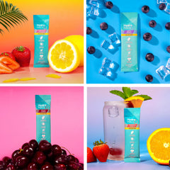 NatureWorks HydroMATE single-serve stick added to water for fast hydration.