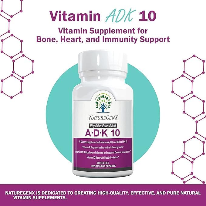 NatureGenX ADK10 capsules close-up showing tiny plant-based pills.
