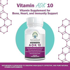 NatureGenX ADK10 capsules close-up showing tiny plant-based pills.