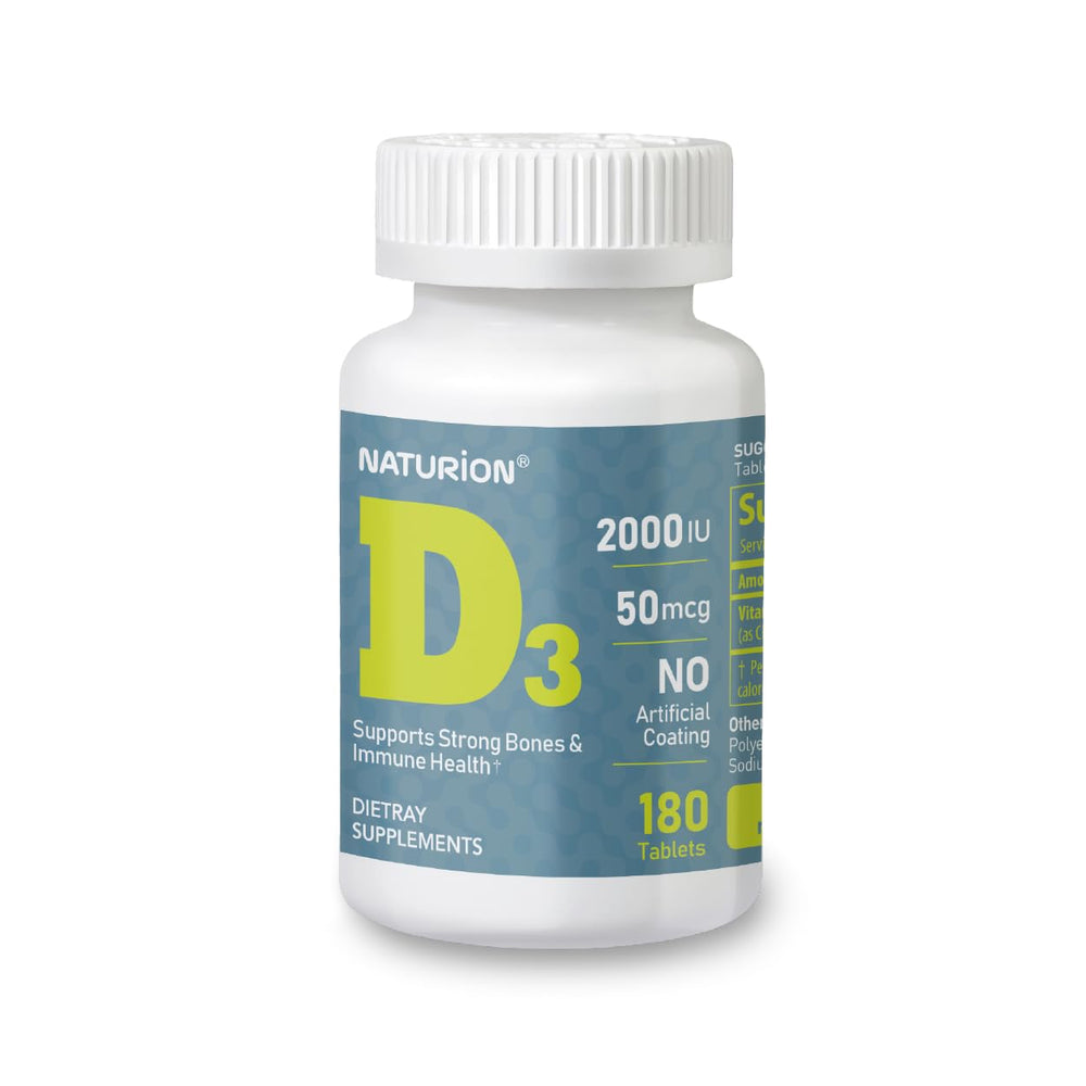 NATURION Vitamin D3 bottle front view for immune support