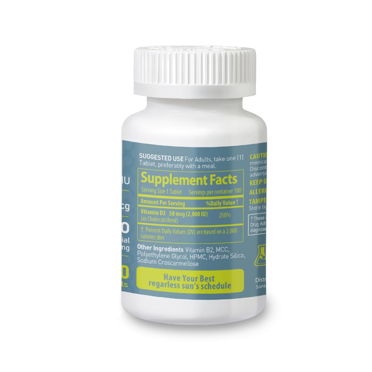 NATURION Vitamin D3 mini tablets close-up for bone and muscle support
