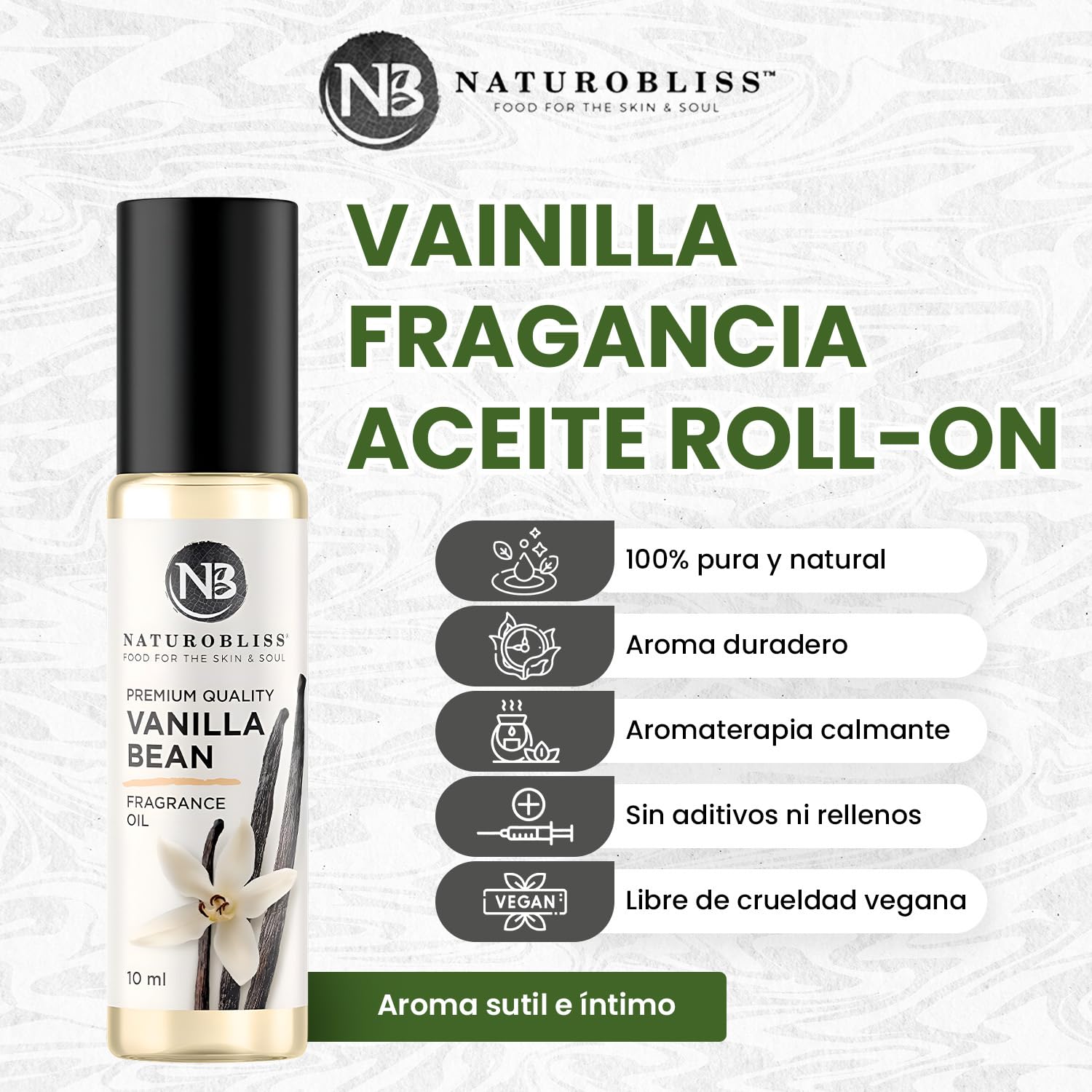 NaturoBliss Vanilla label close-up showing authentic quality