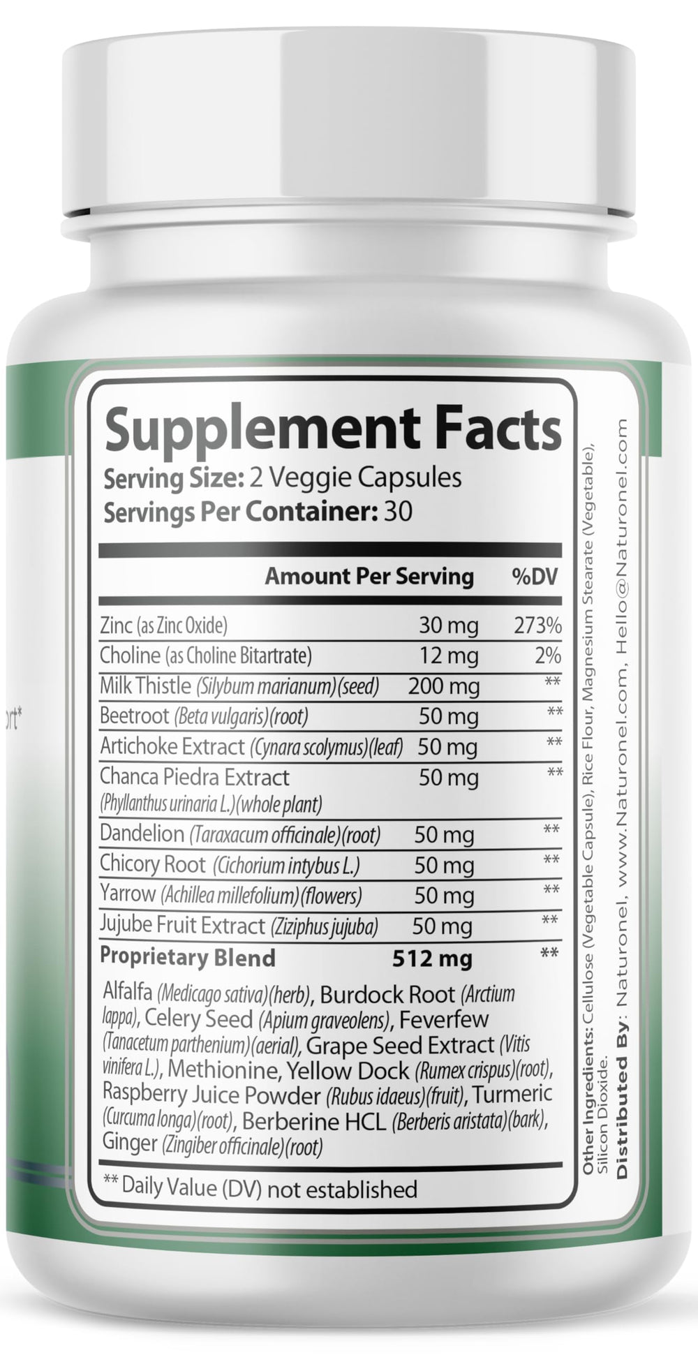 Naturonel Liver Protect GMP stamp and USA-made label conveys quality.