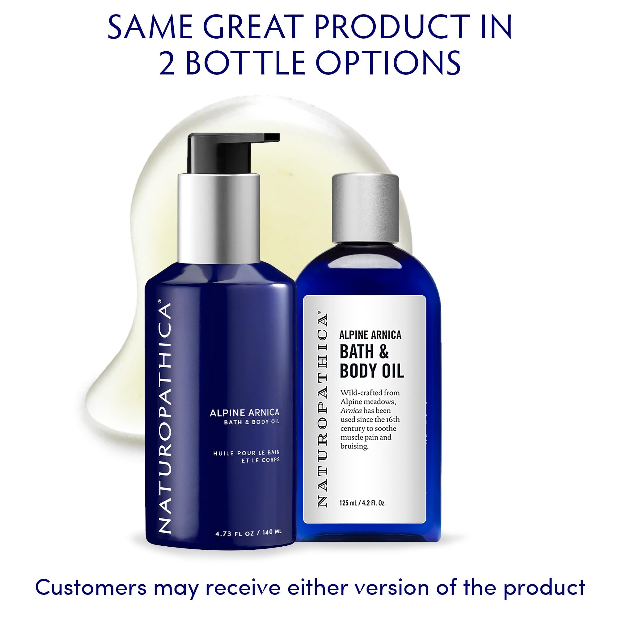 Naturopathica Alpine Arnica Bath Water scene suggesting a soothing soak.