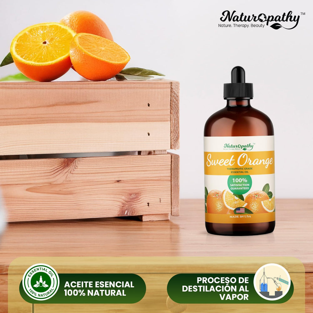 NATUROPATHY NATURE Sweet Orange Oil packaging and bottle presentation, ideal for gifting.