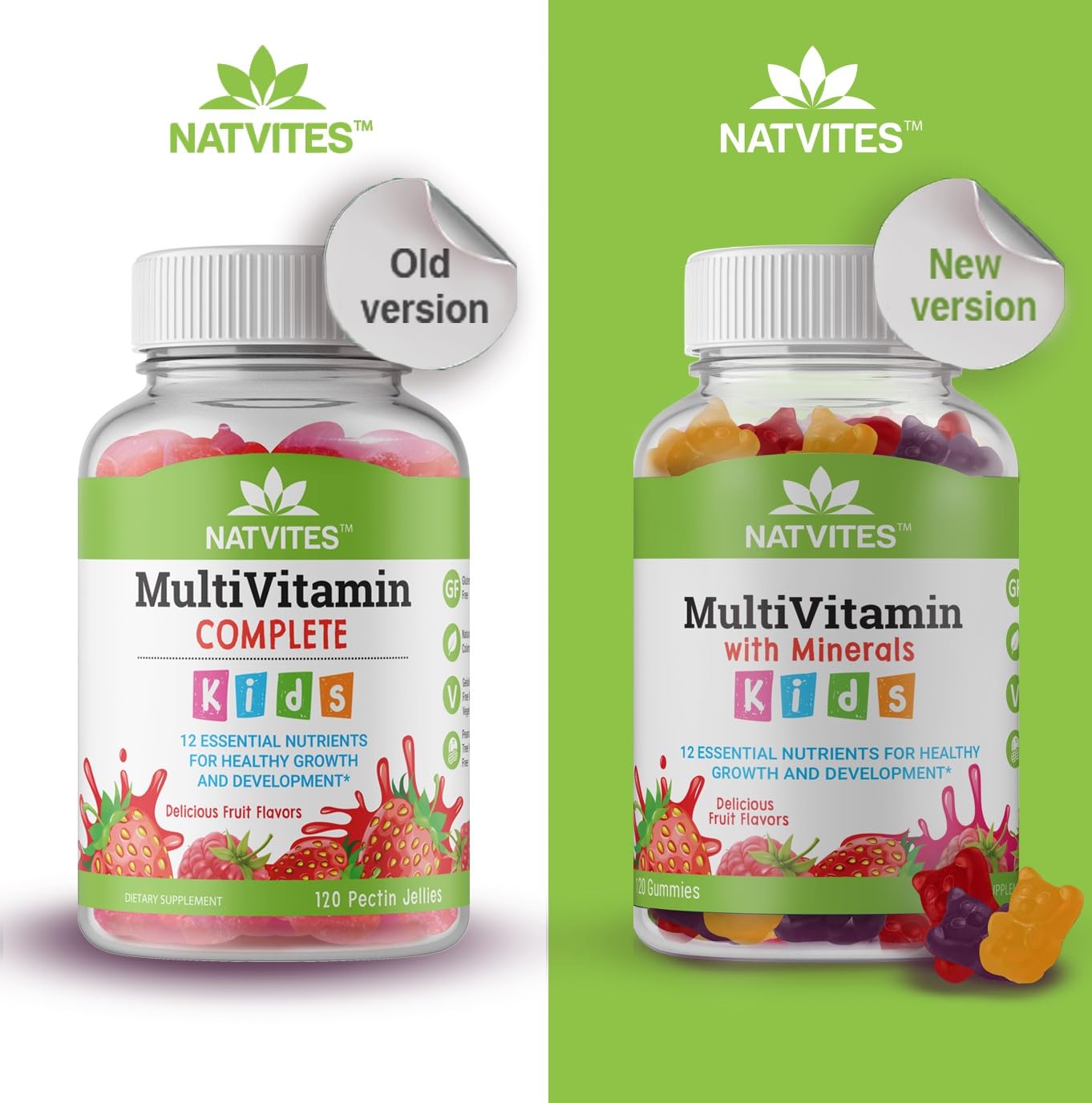 Natvites Complete Kids Multivitamin Gummies daily use supports growth and energy.
